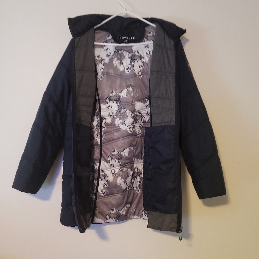 Novelti long hooded coat - Picture 9 of 10